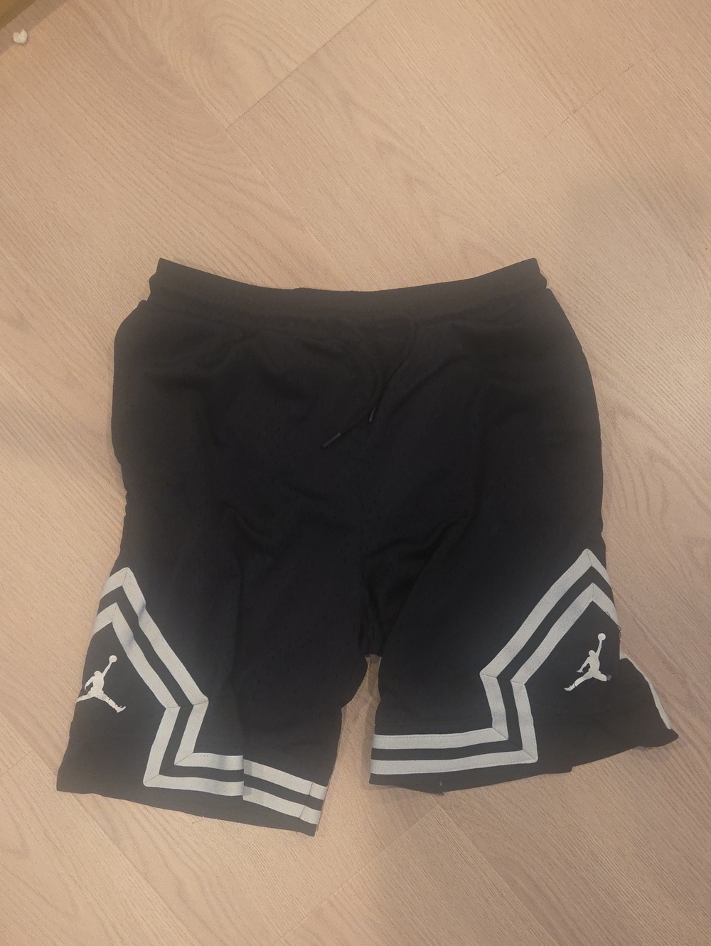 Jordan Black Shorts with White Jumpman And Trim